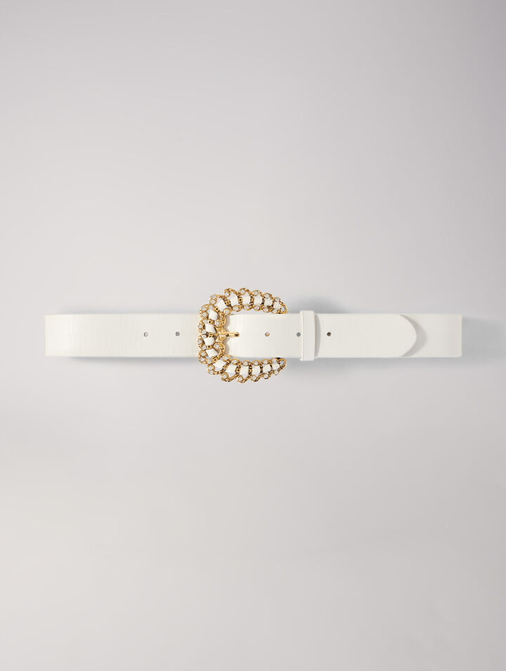 Ceinture à boucle strassée
