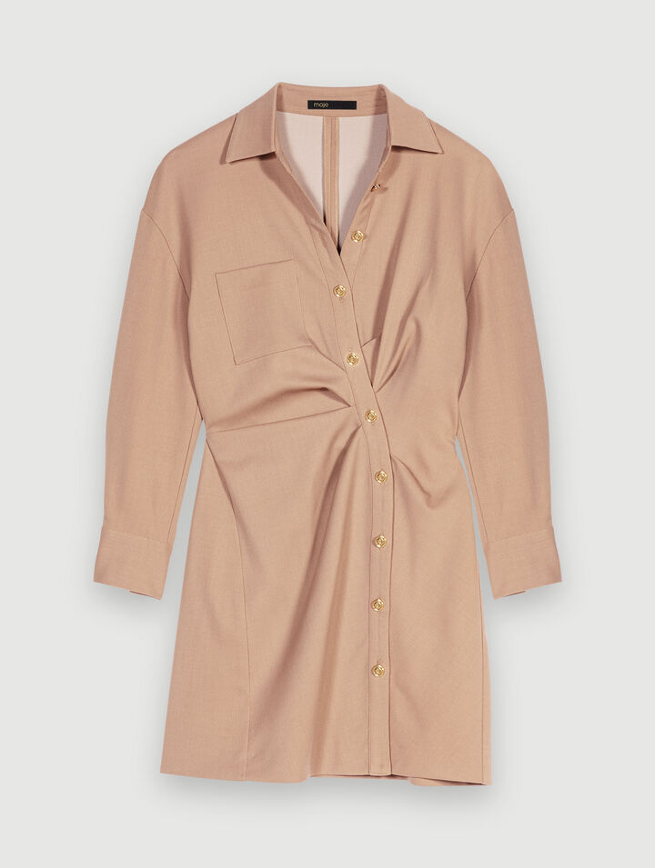 Robe courte boutonnée