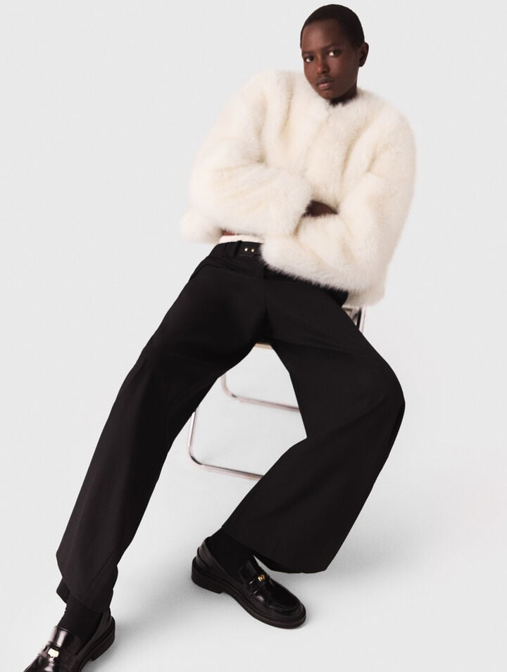 Pantalon tailleur à jambes larges