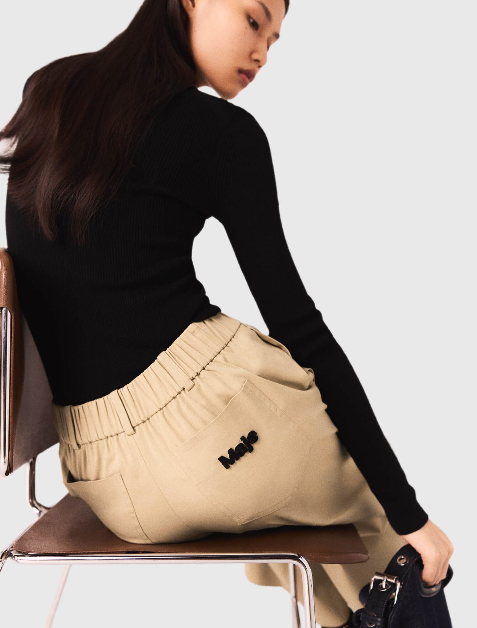 Pantalon large en coton