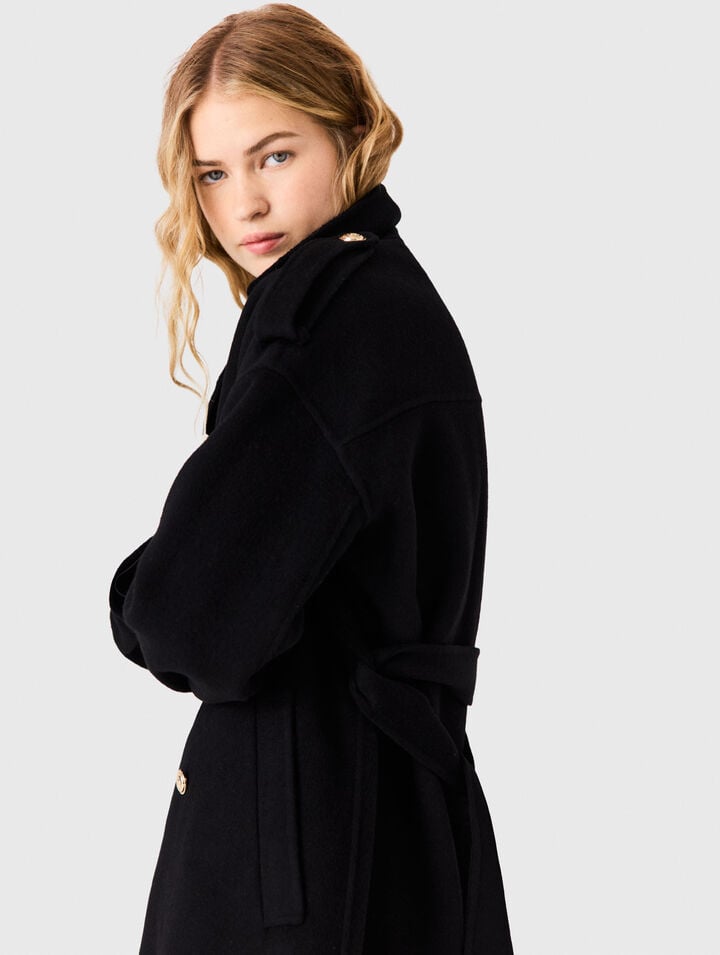 Manteau long double face