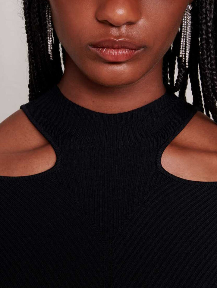 Robe courte ajourée