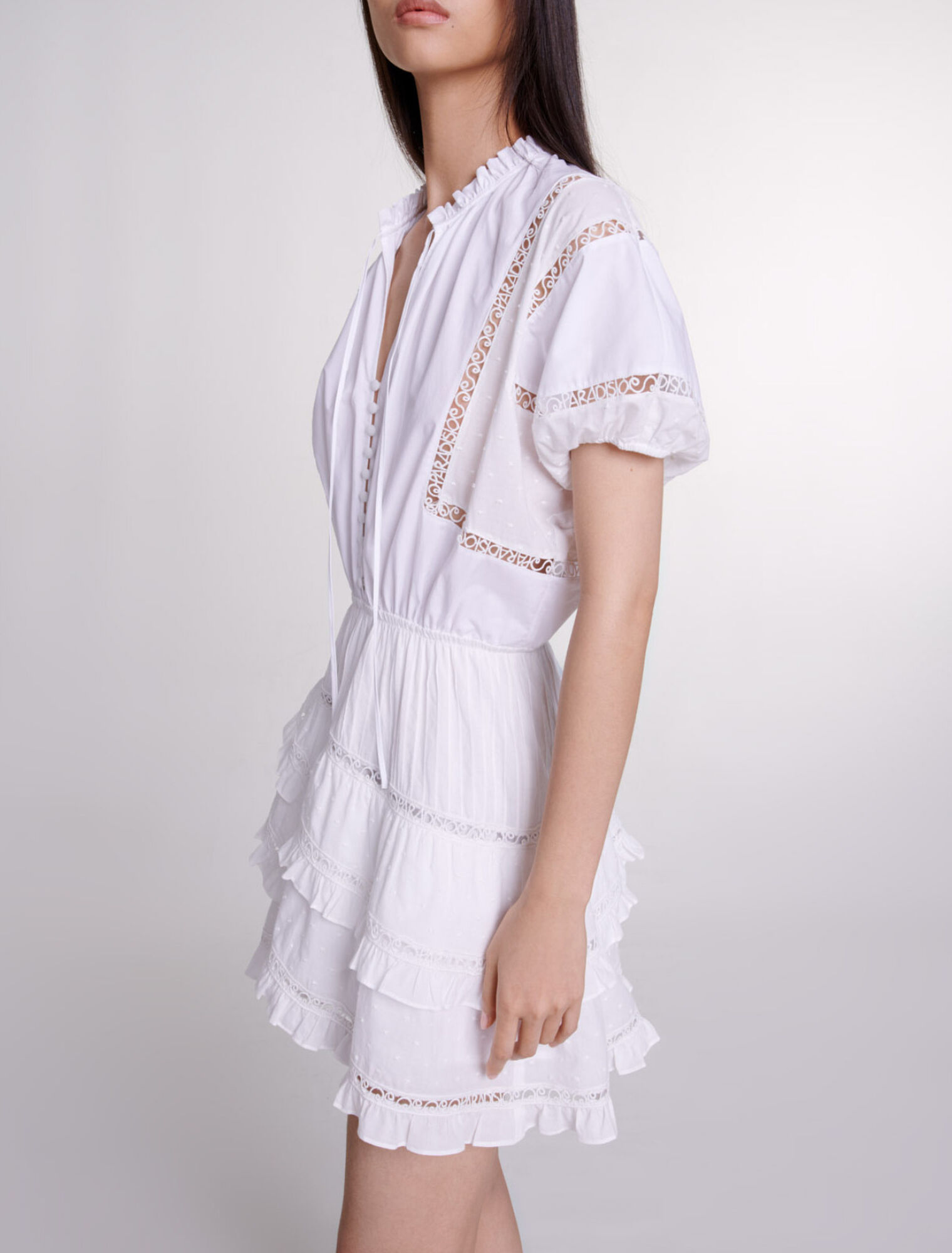 Robe courte brodée