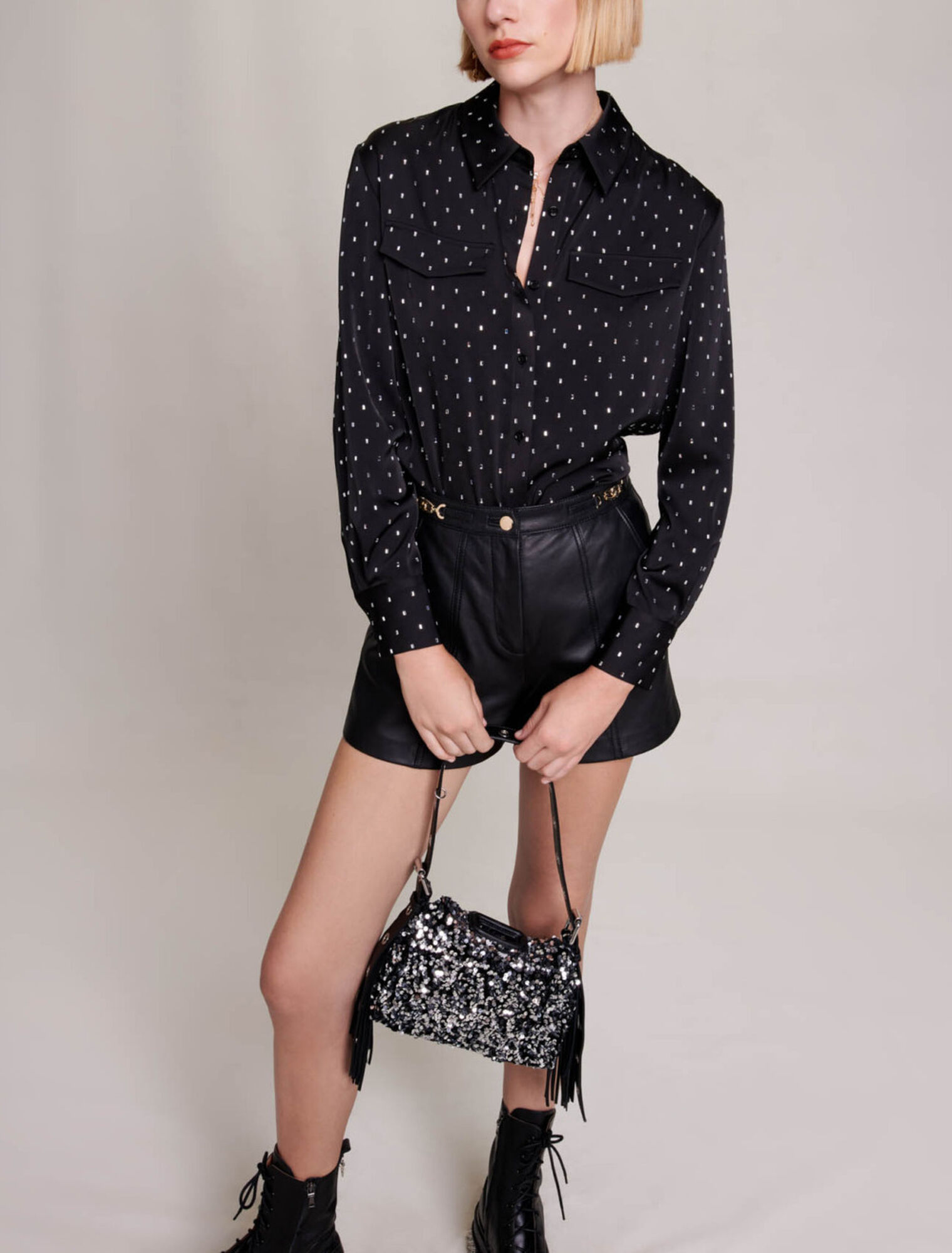 Short en cuir