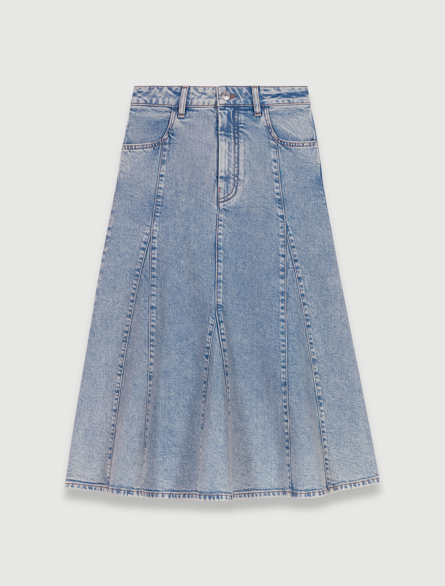 Jupe midi en denim