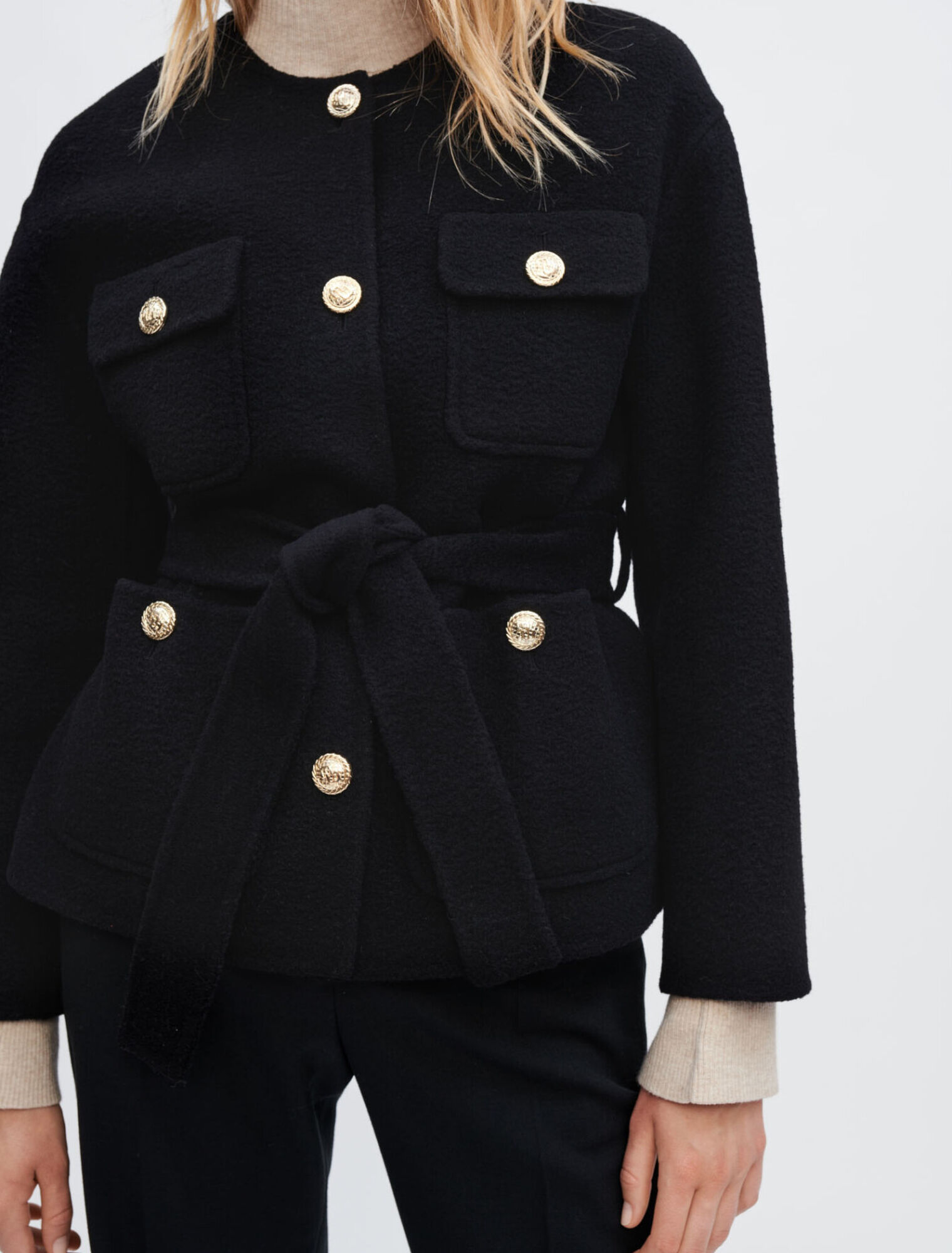 Manteau en double face texturé