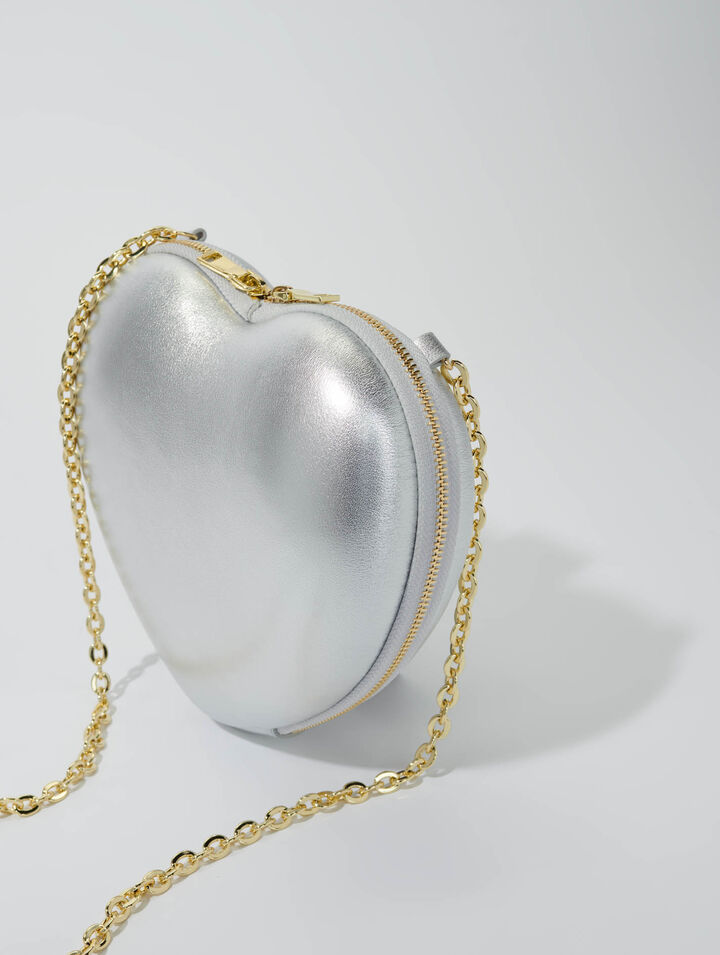 Sac cœur en cuir