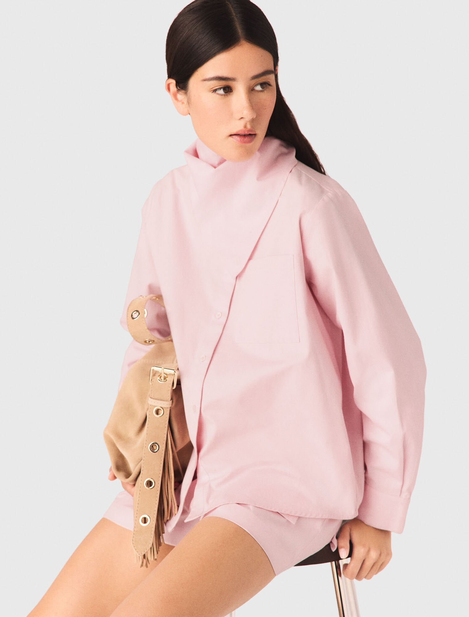 Chemise avec foulard amovible