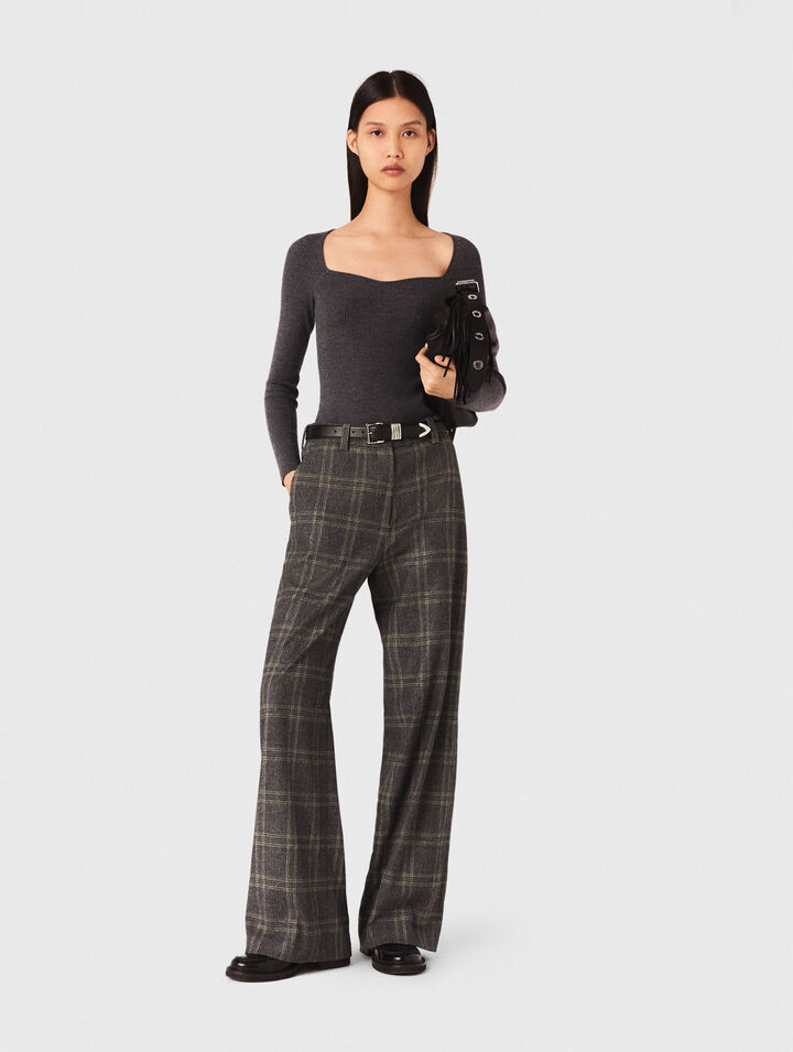 Pantalon de tailleur à carreaux