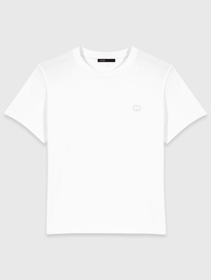 Tee shirt avec petit logo brod&eacute;