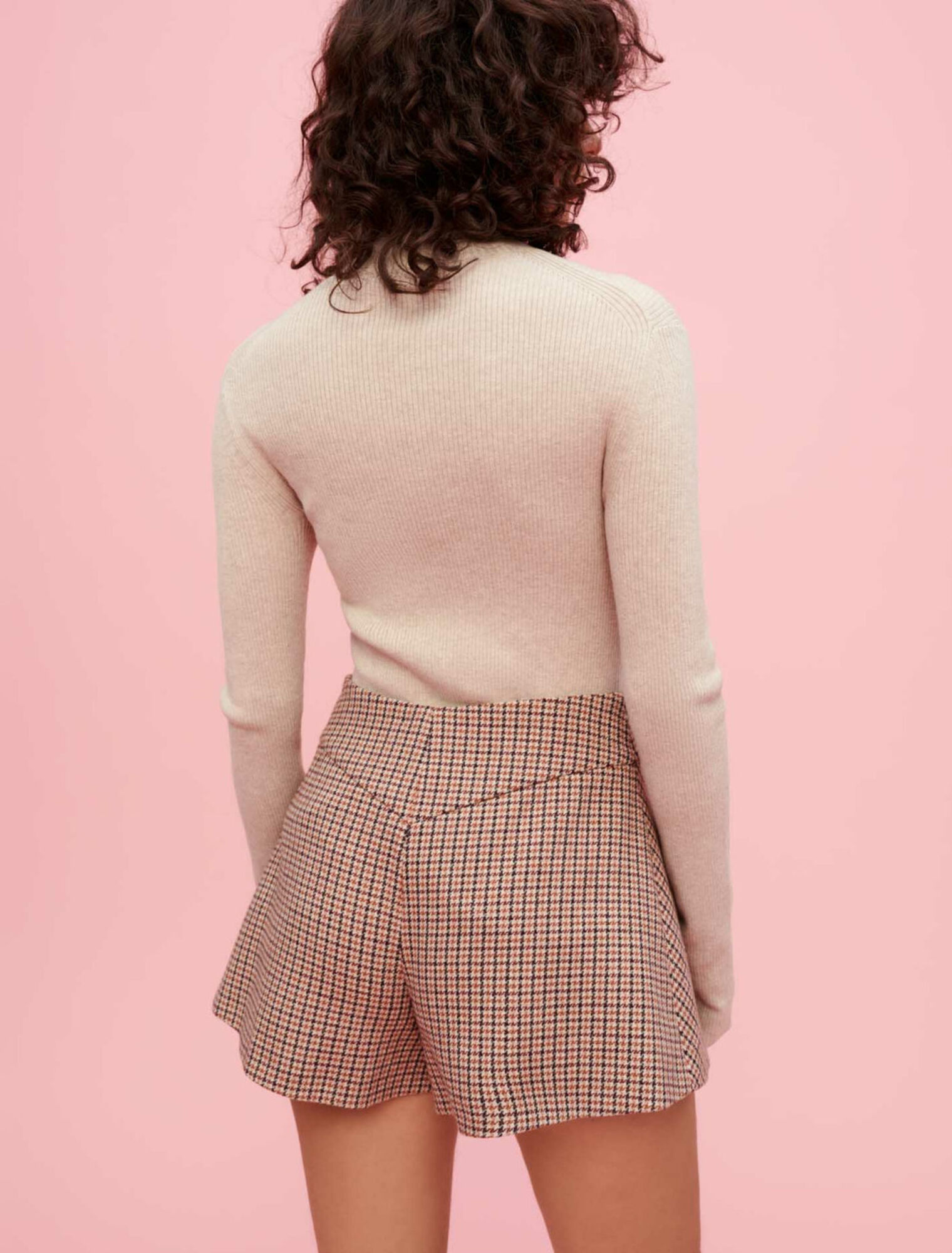 Jupe-short en pied-de-poule