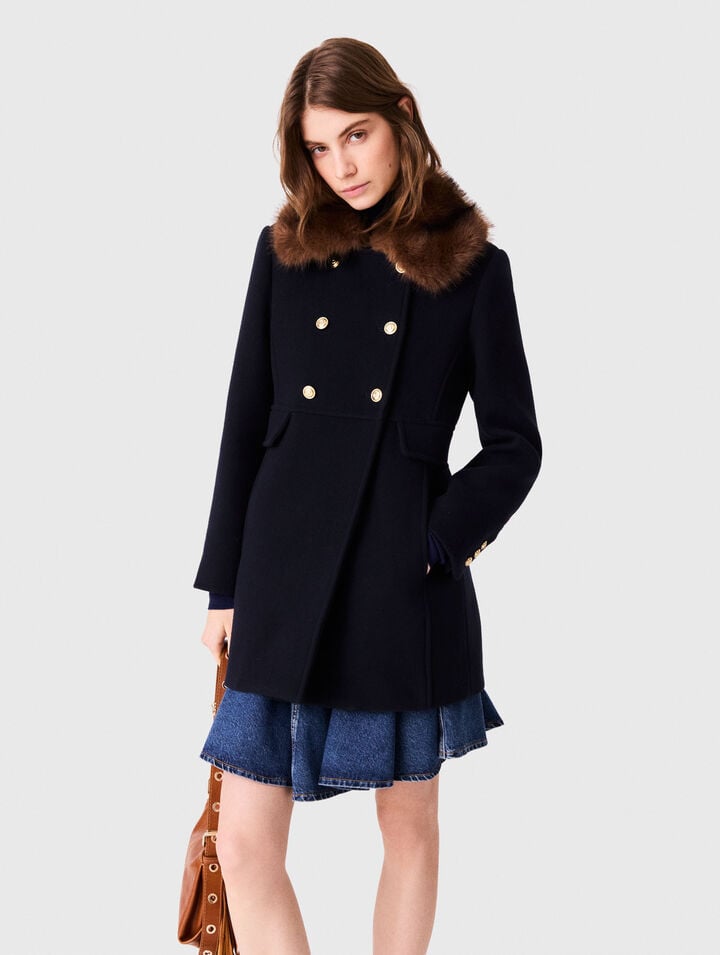 Manteau en laine m&eacute;lang&eacute;e