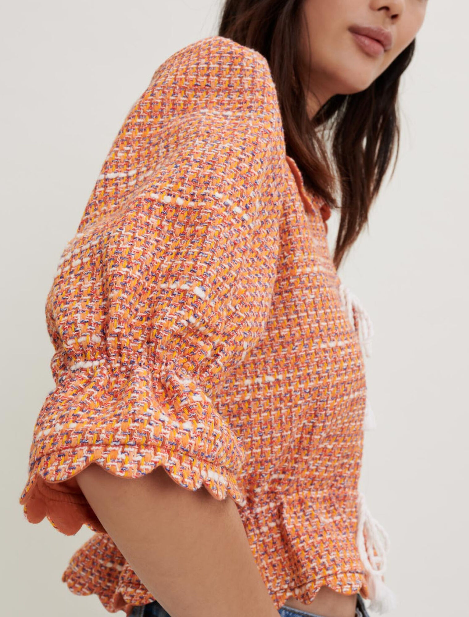 Petite veste en tweed à croquets