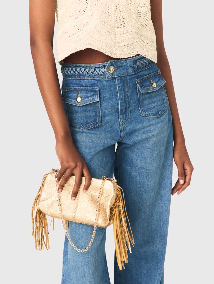 Milpli mini Clutch en cuir m&eacute;talis&eacute;