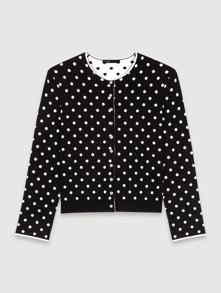 Cardigan en maille jacquard