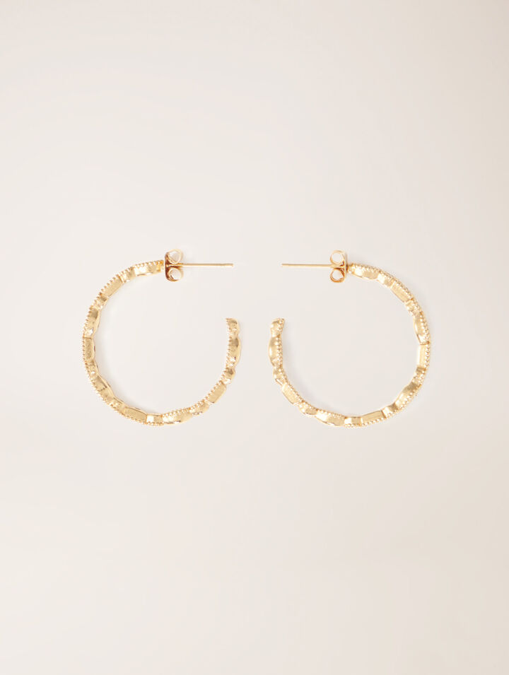 Boucles d'oreilles créoles à strass