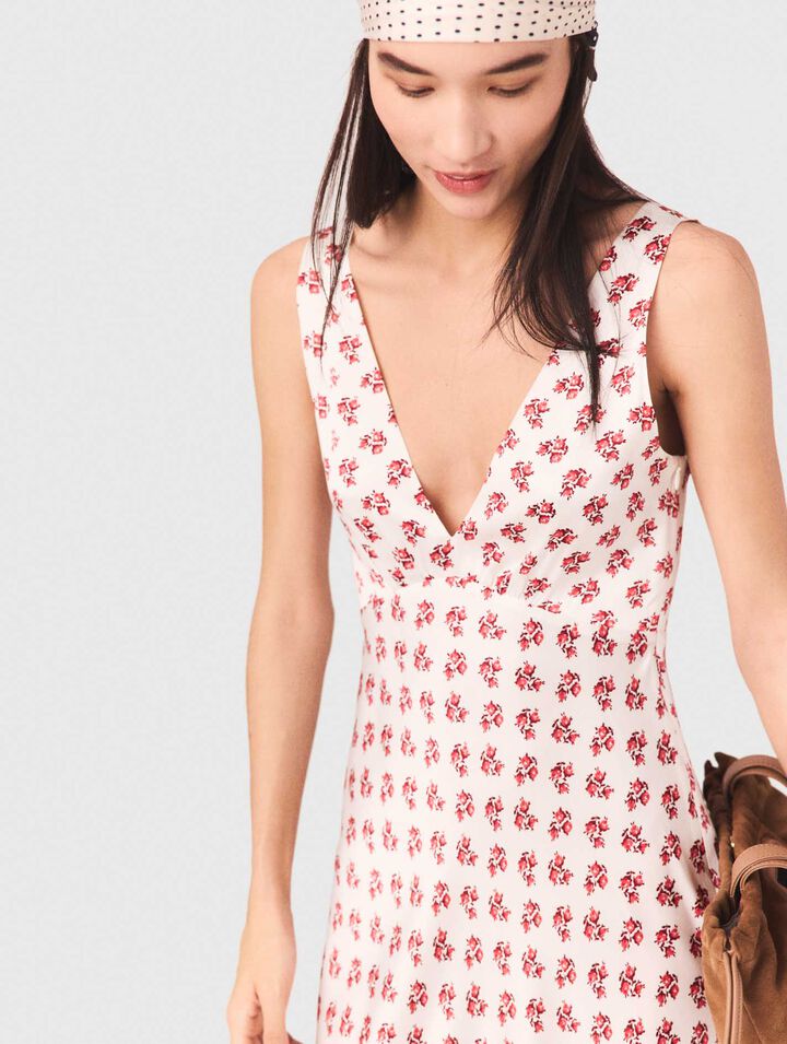 Robe imprim&eacute;e en soie
