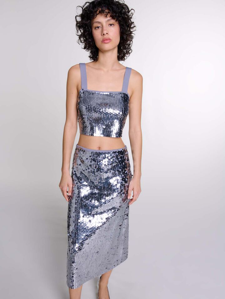 Top en maille ornée de sequins