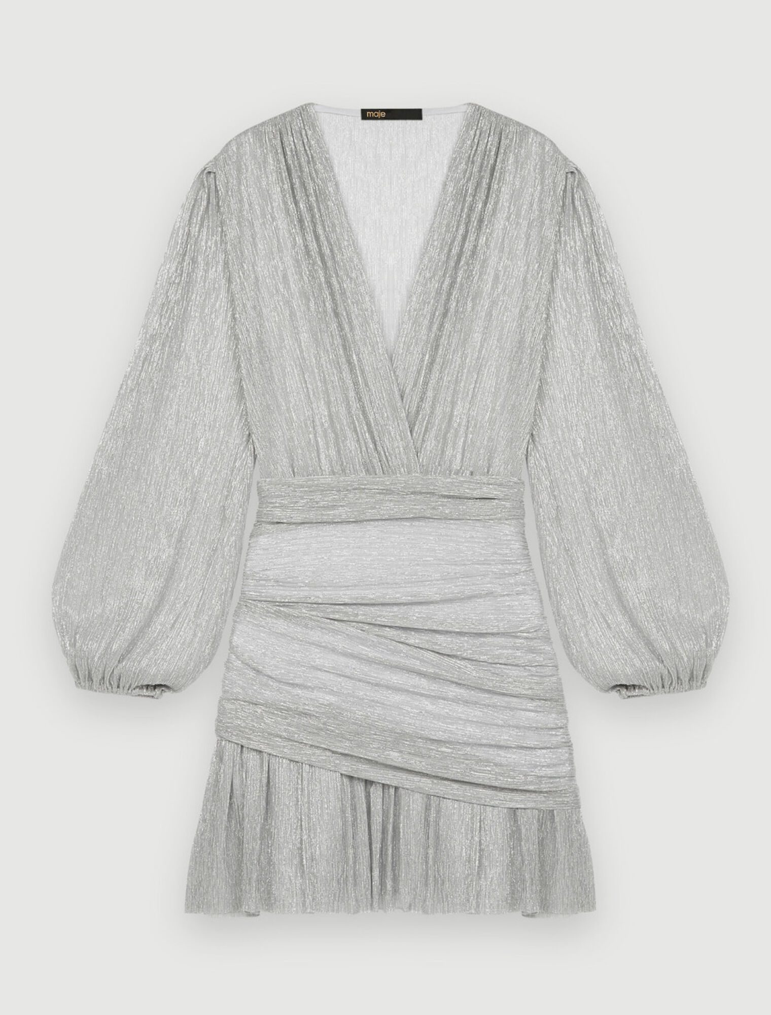 Robe en lurex drapée