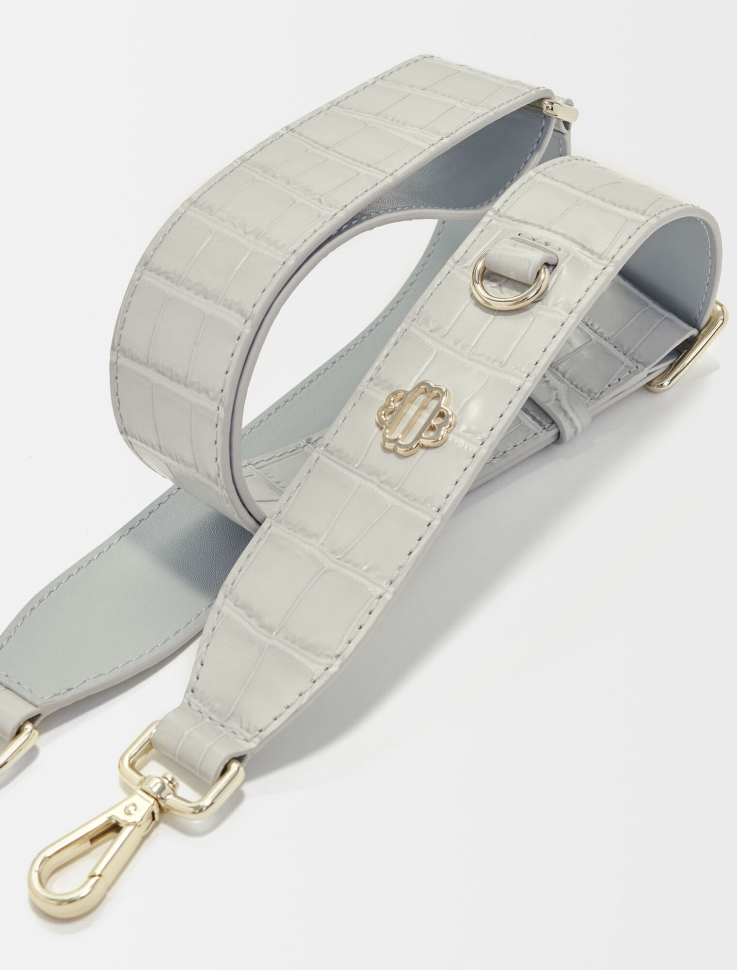 Bandoulière en cuir effet croco