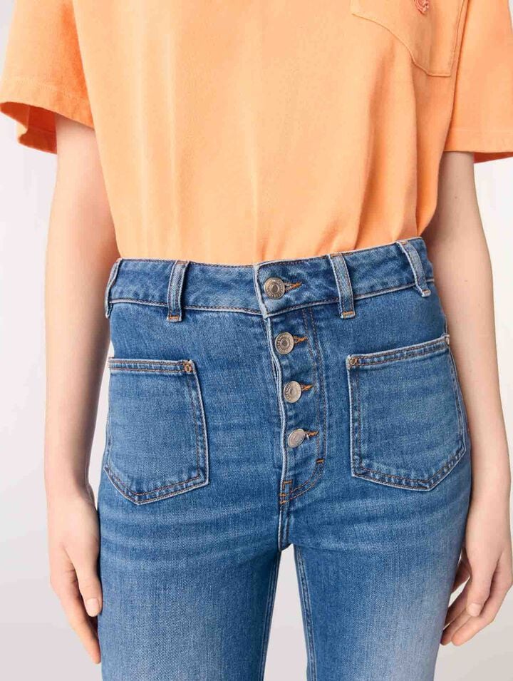 Jean denim à poches