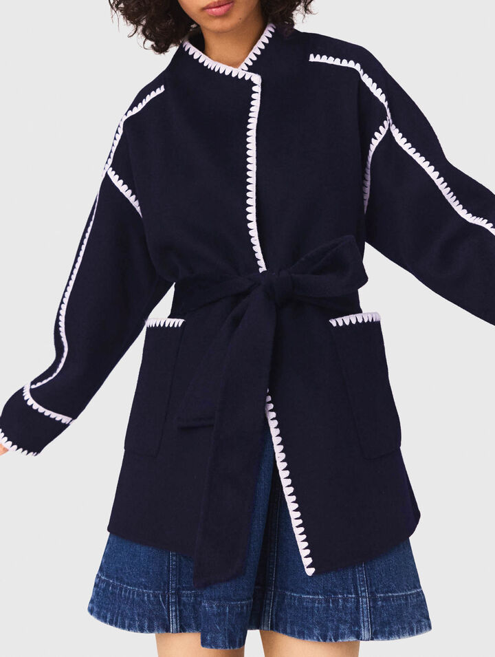 Manteau court double face