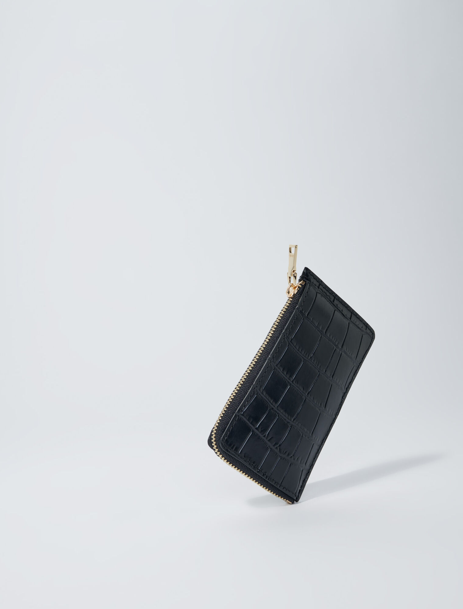 Porte-cartes en cuir effet croco