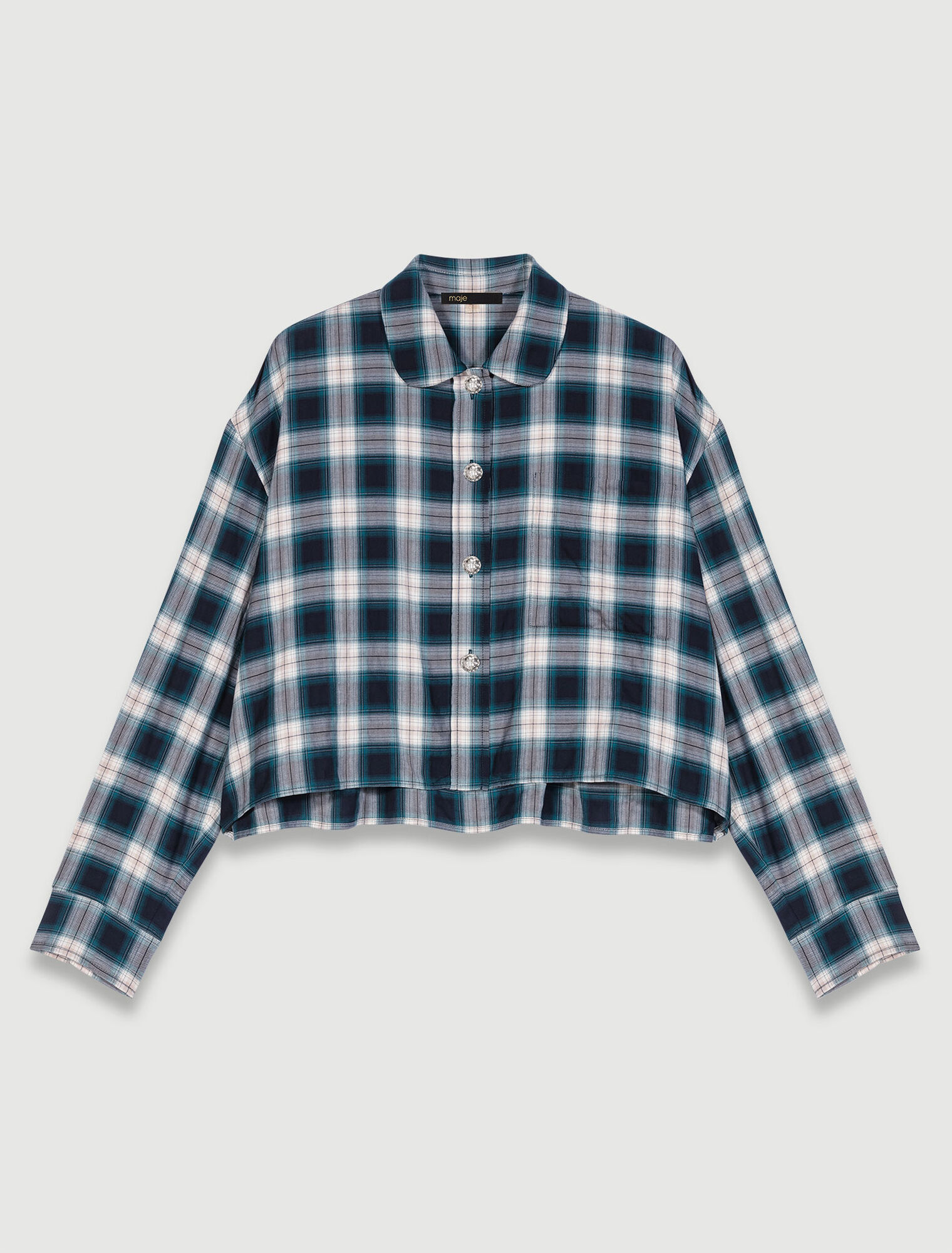 Chemise courte à carreaux