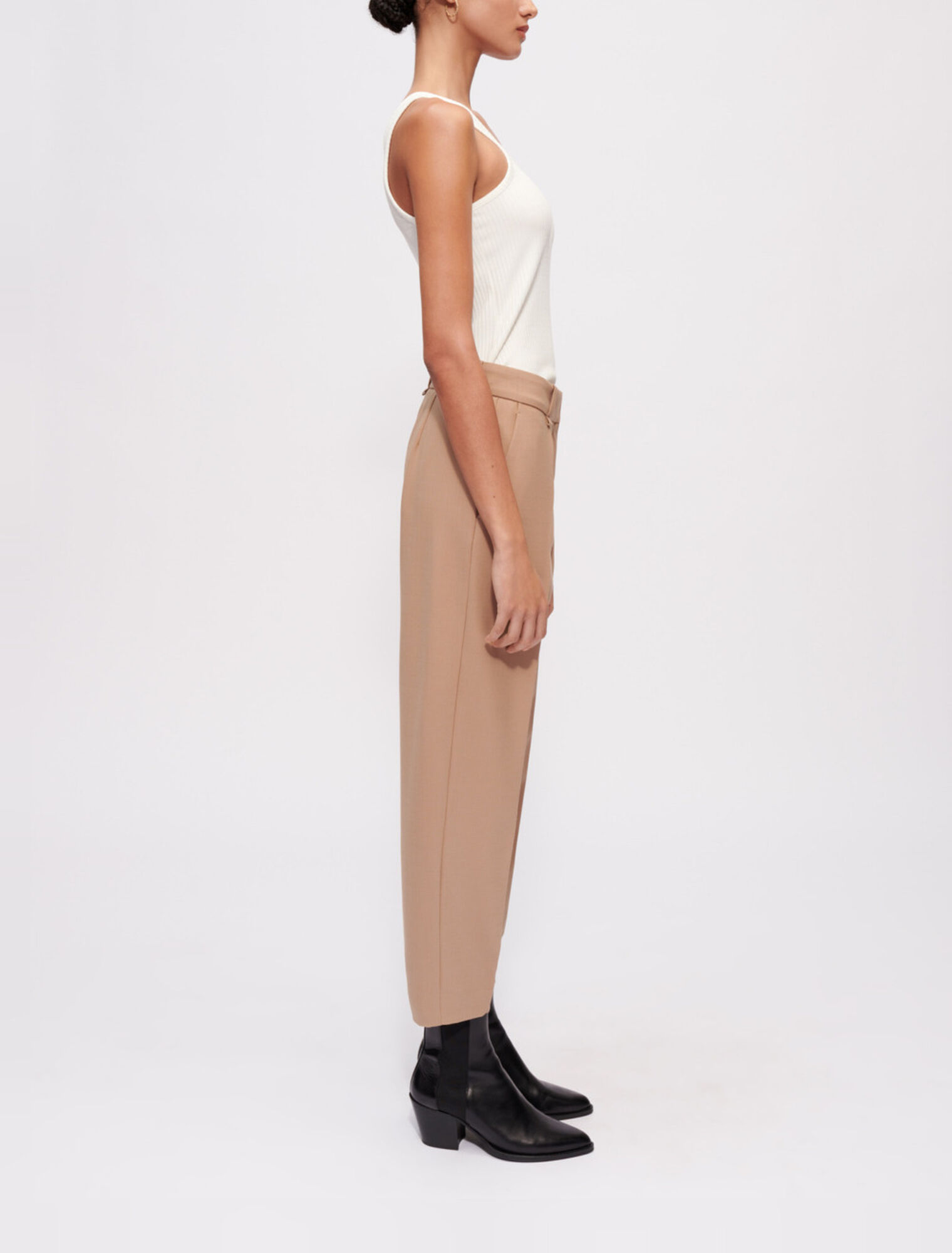 Pantalon tailleur à plis
