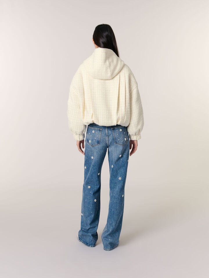 Doudoune en tweed