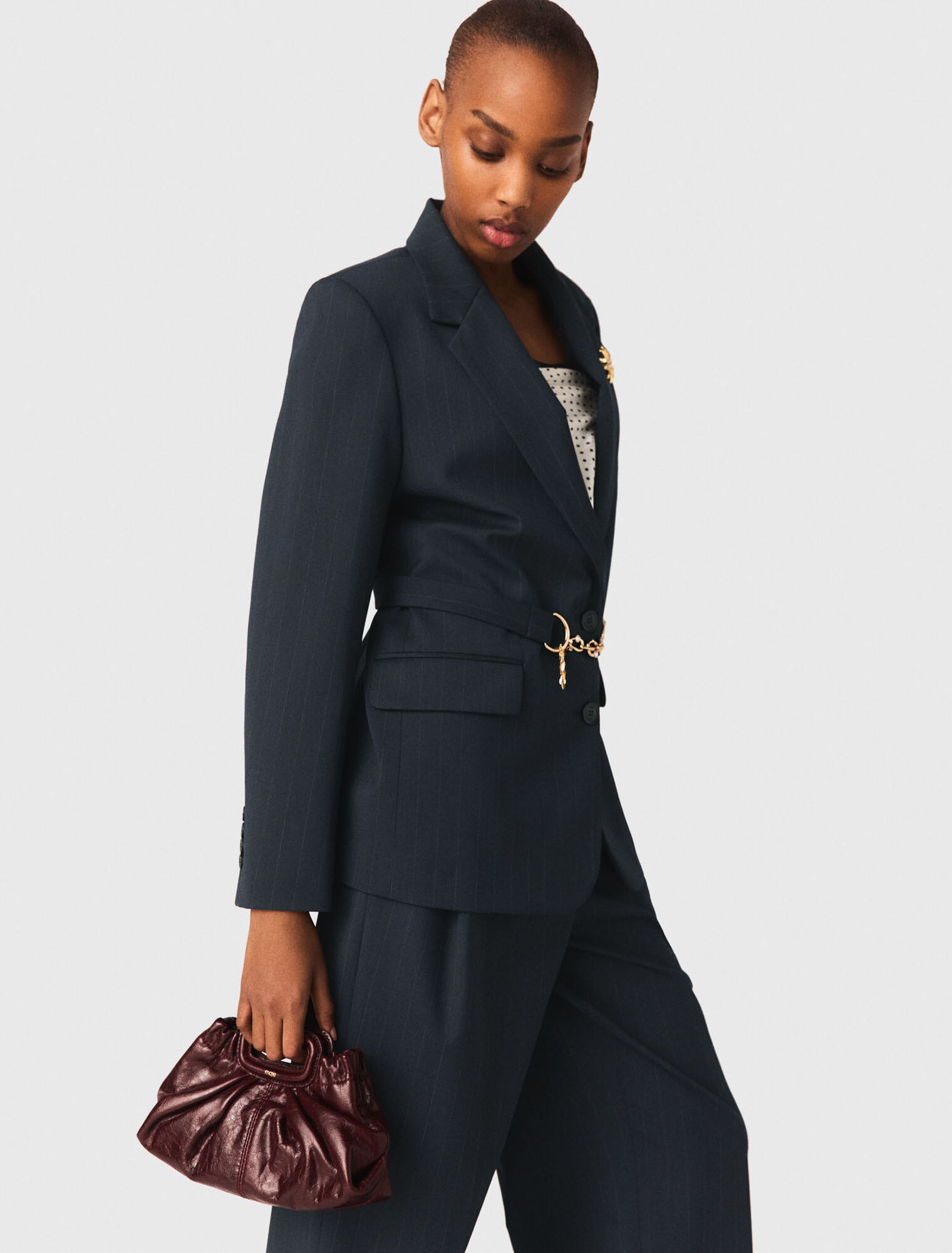 Veste de tailleur &agrave; rayures