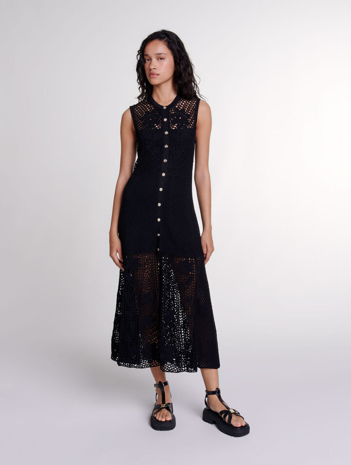 Robe longue en crochet