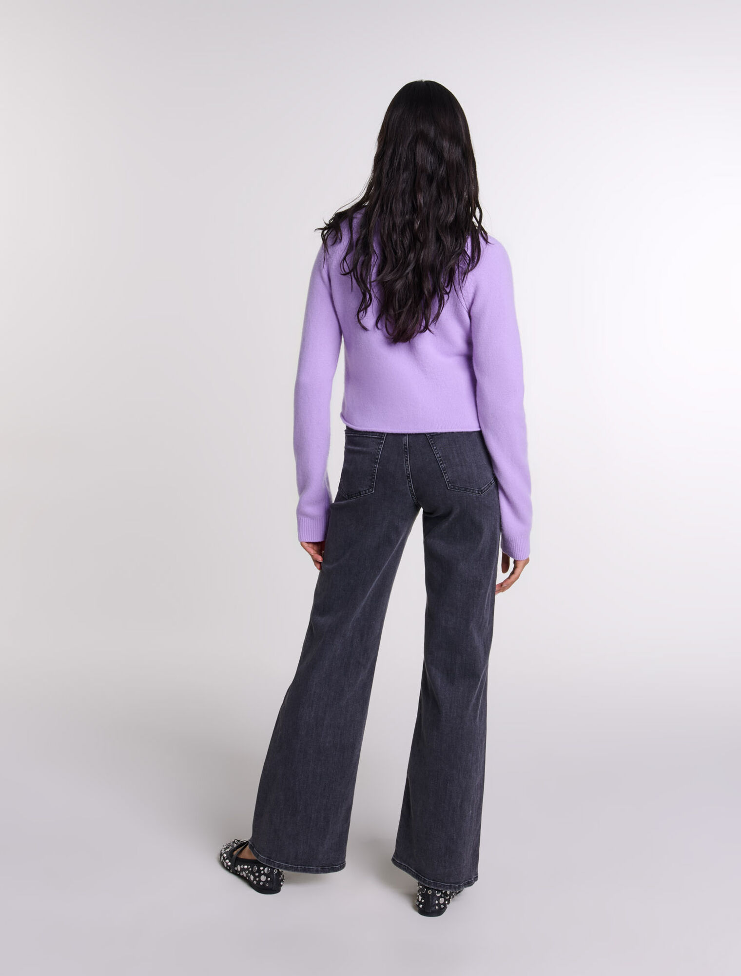 Jean baggy à ceinture noir