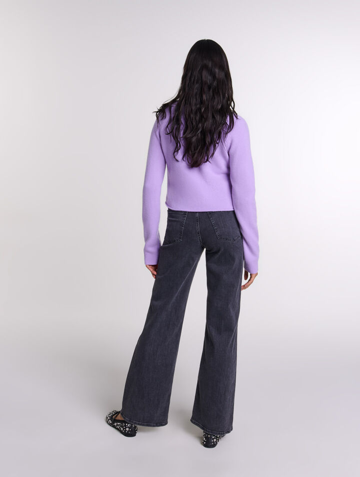 Jean baggy à ceinture noir