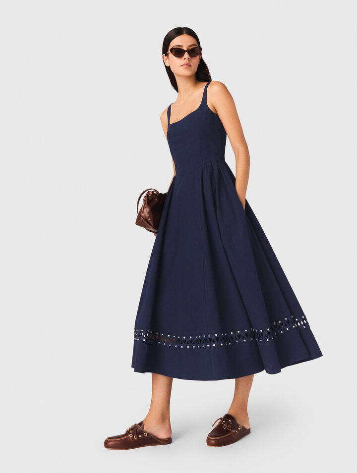 Robe midi &eacute;vas&eacute;e