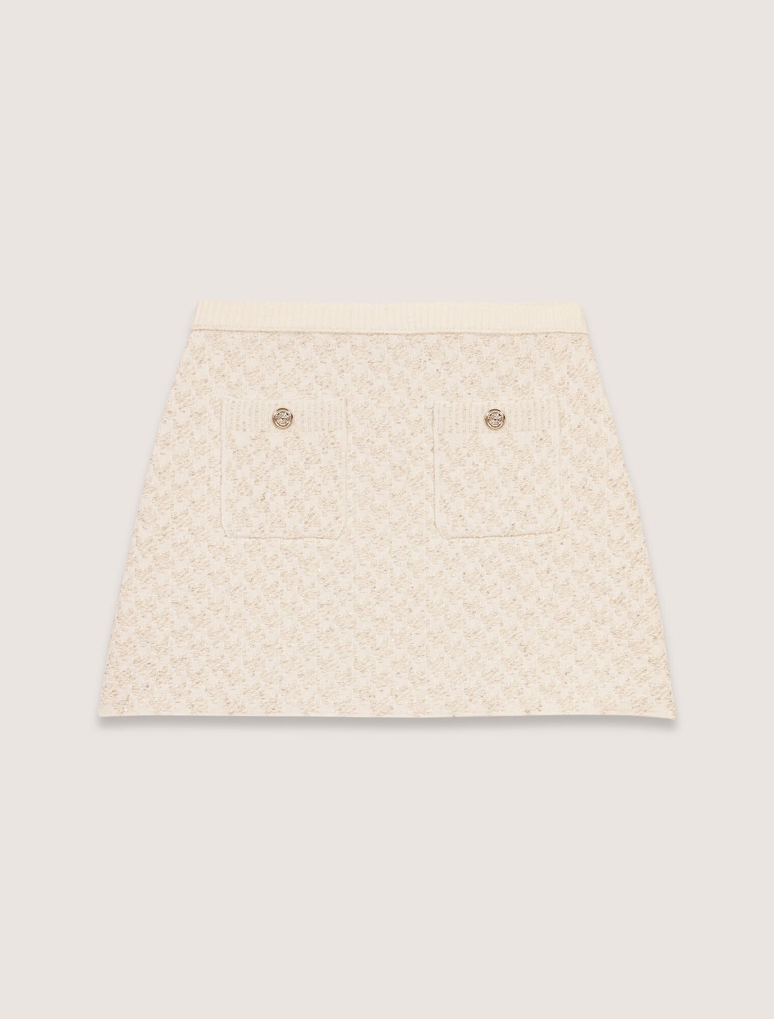 Jupe en maille effet tweed