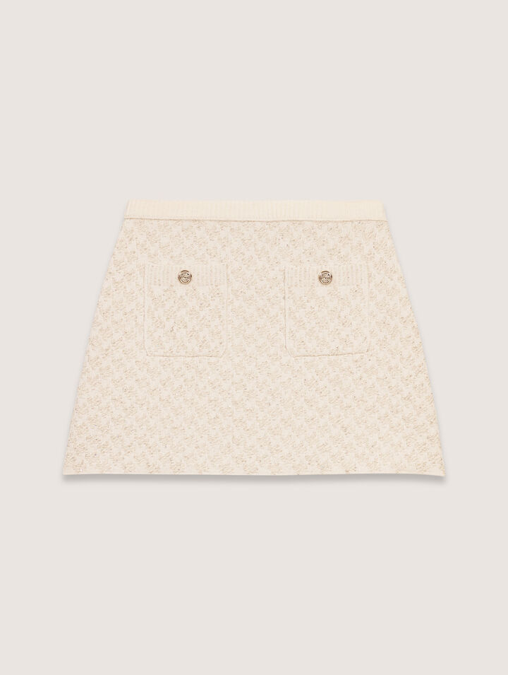 Jupe en maille effet tweed