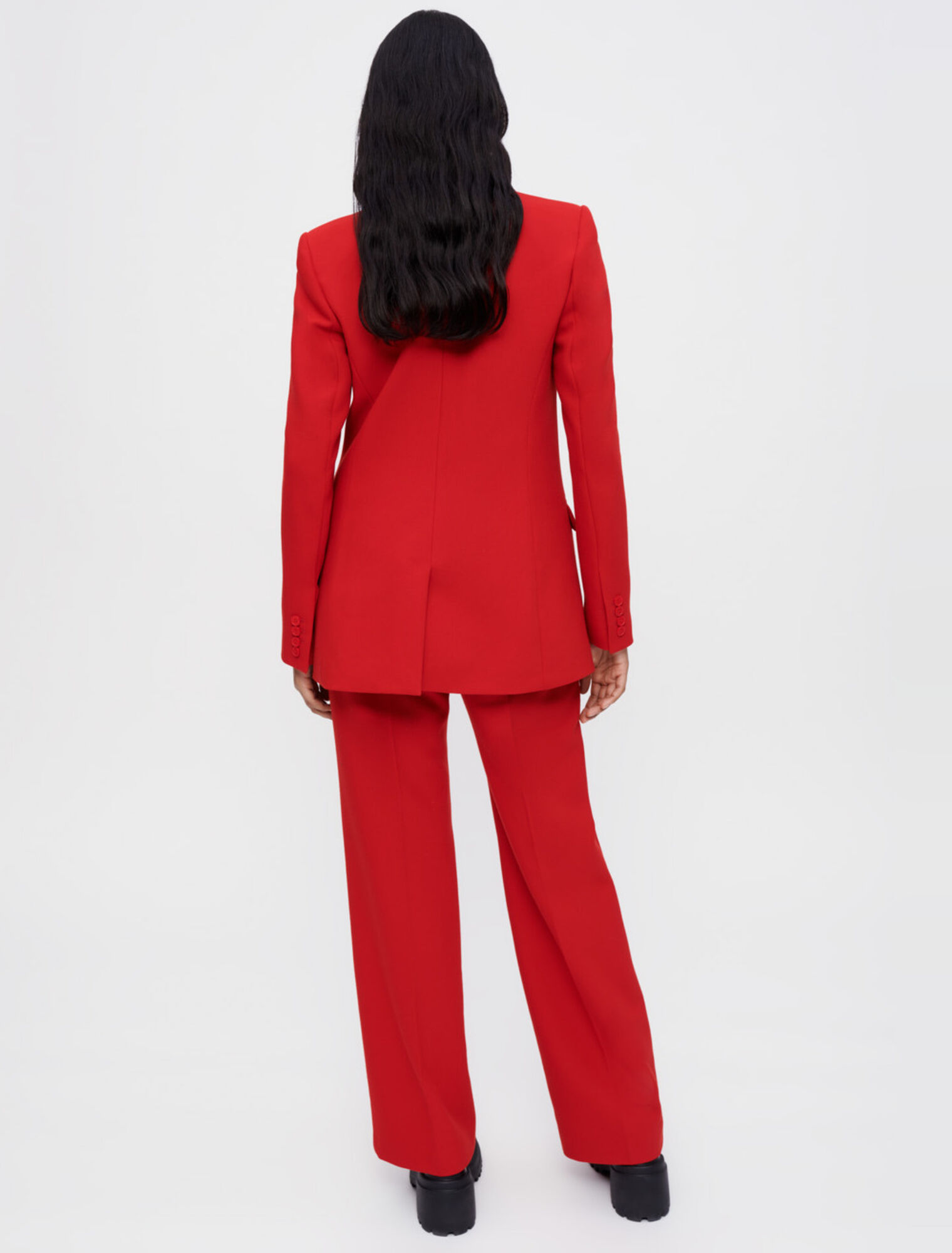 Veste de tailleur rouge