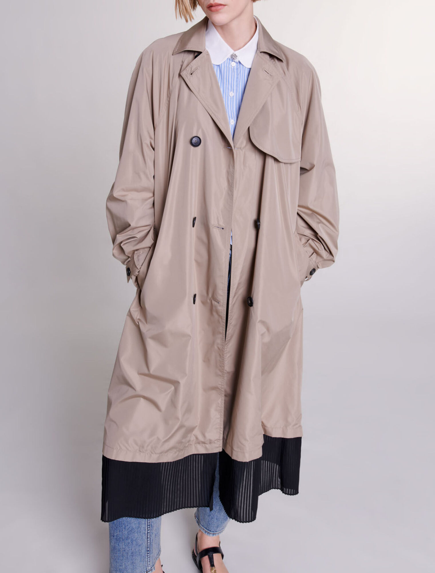 Trench contrasté