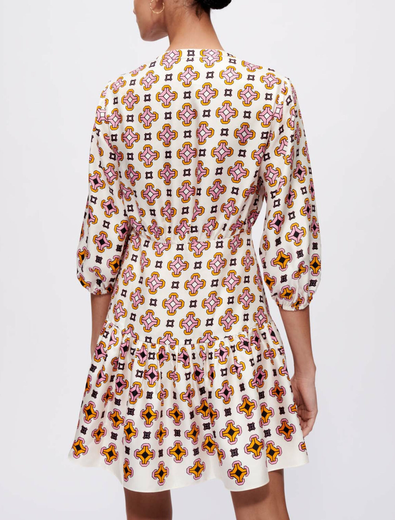 Robe en soie imprimée