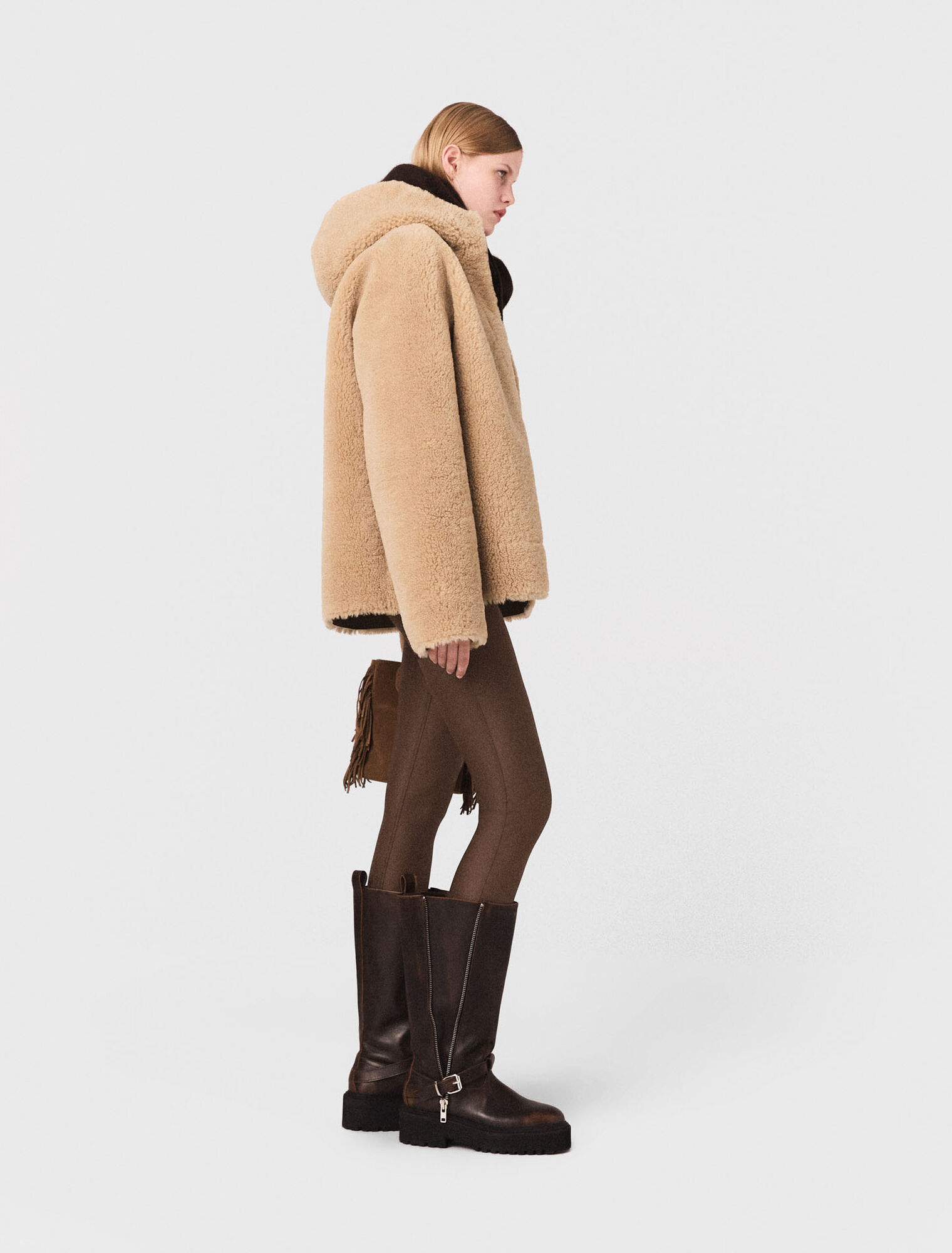 Manteau réversible avec capuche