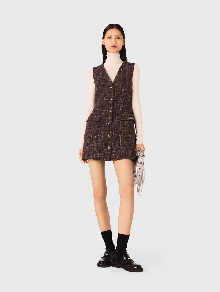 Robe courte en tweed