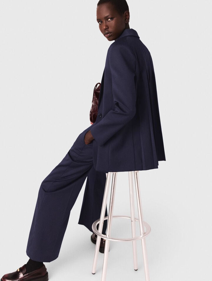 Veste tailleur avec dos plissé