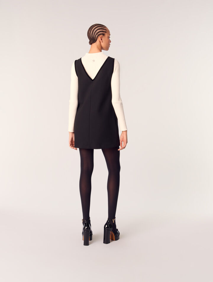 Robe chasuble col velours