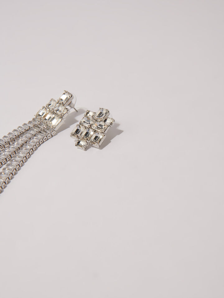 Boucles d'oreilles strass cascade