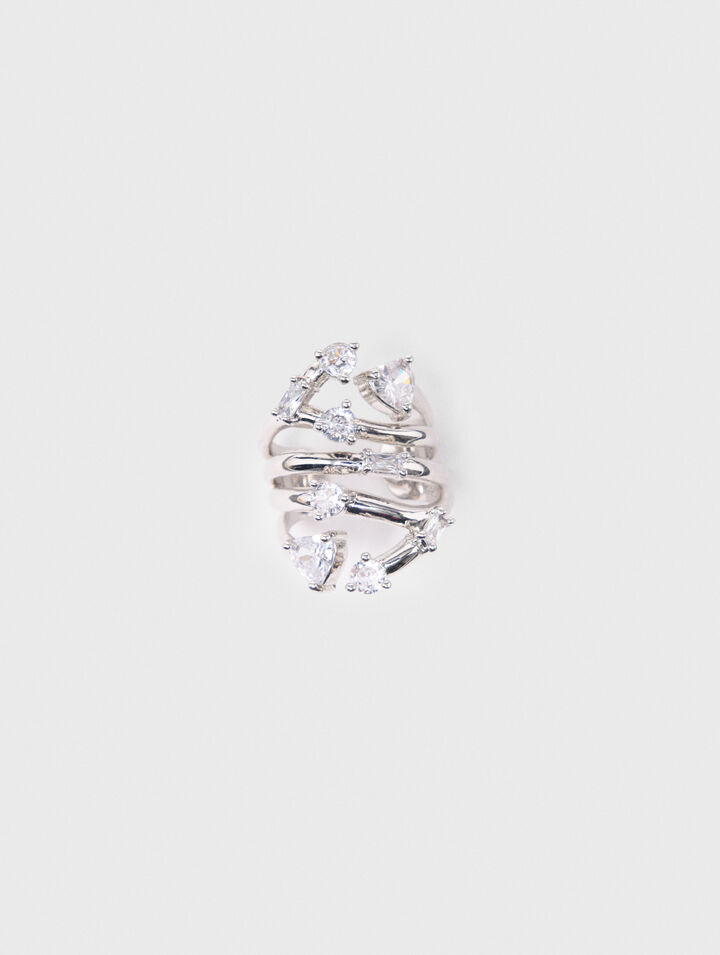 Bague multirang strassé