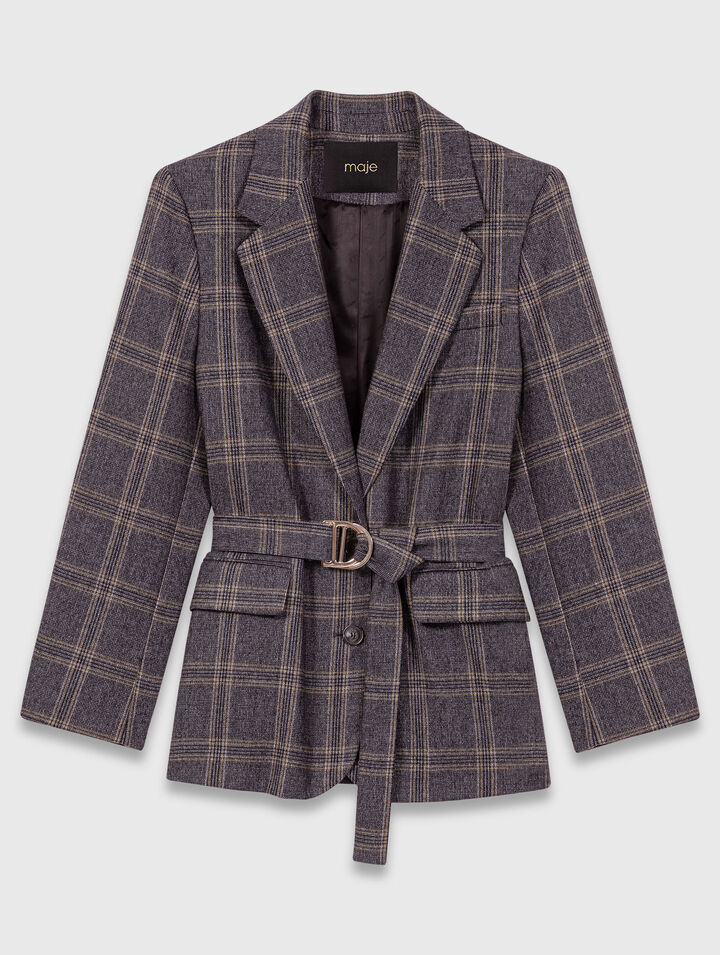 Veste de tailleur à carreaux 