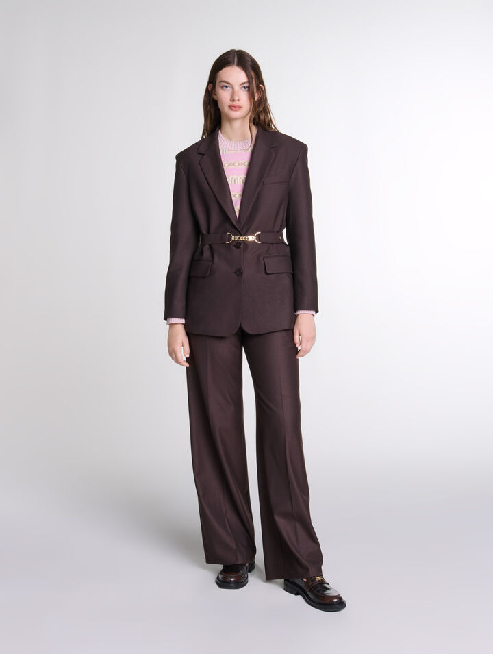 Pantalon de tailleur large