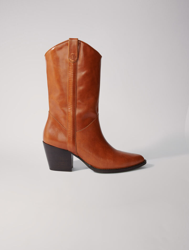 Bottes western en cuir