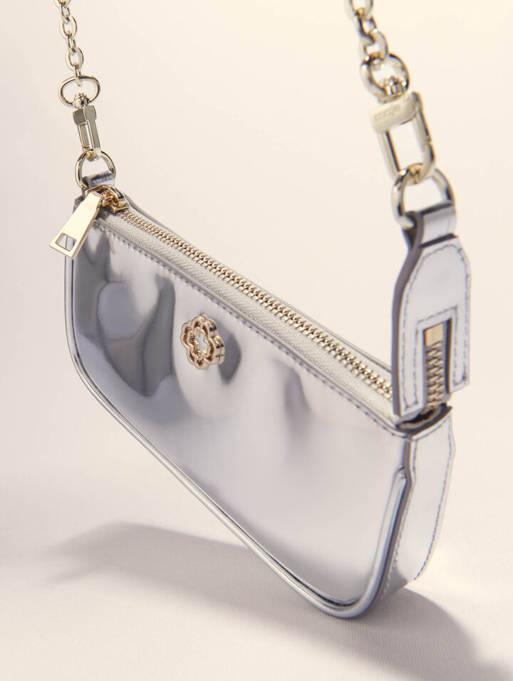 Sarah pouch en cuir miroir